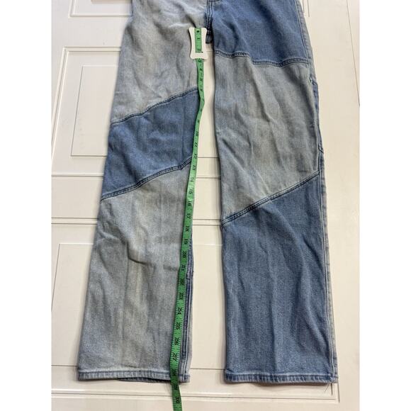 Hollister Patch Jeans White Tag Size 1 R Size 25 X 31 Ultra High Rise Dad Jean - Picture 2 of 5